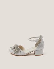 Sparkle Bow Two-Part Heels, Silver (SILVER), large
