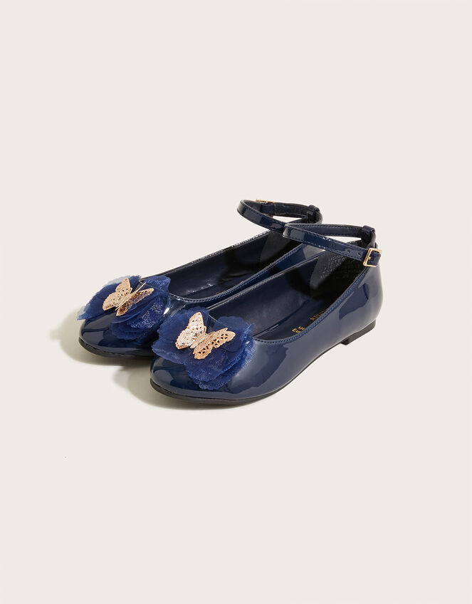 Cancan Ballerina Flats, Blue (NAVY), large