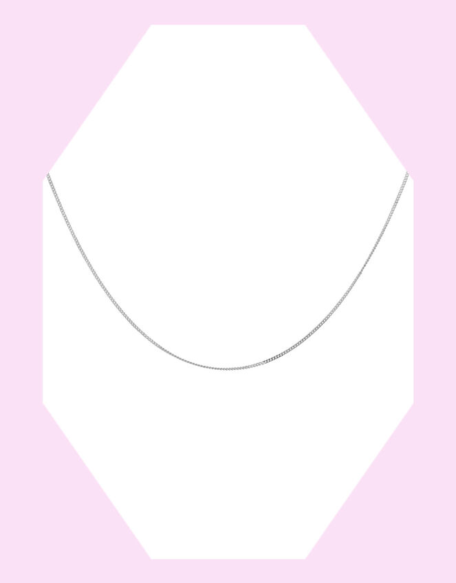Anna and Nina Sterling Silver Plain Short Necklace, , large