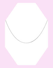 Anna and Nina Sterling Silver Plain Short Necklace, , large