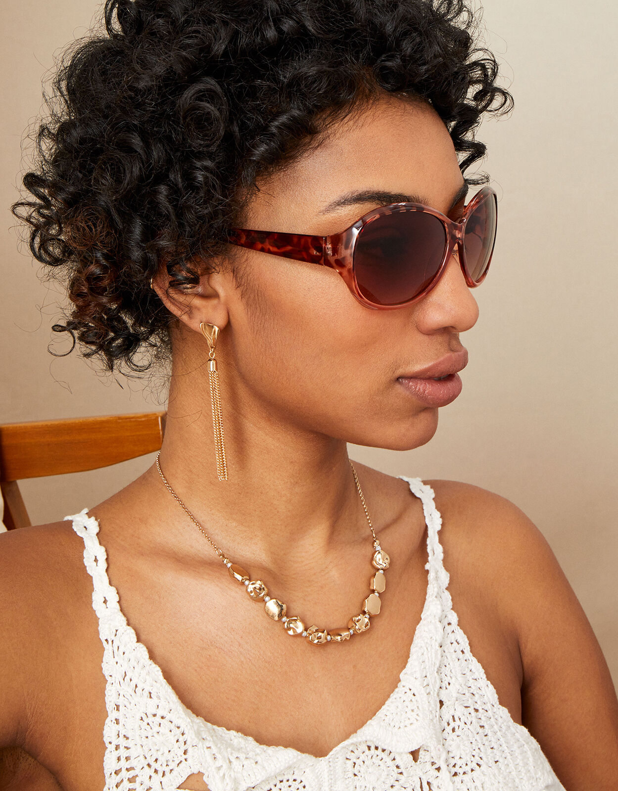 Tortoise shell wrap around sunglasses clearance