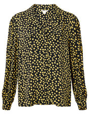 Floral Print Blouse with LENZING™ ECOVERO™, Black (BLACK), large