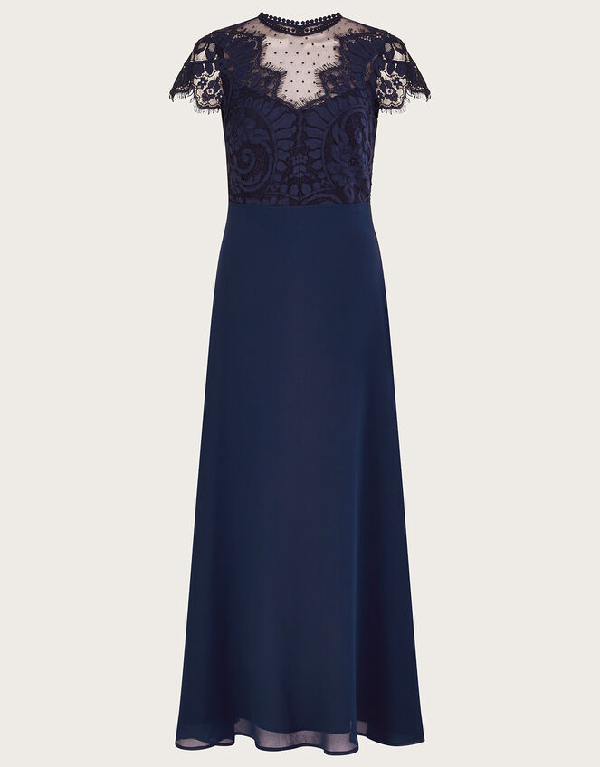 Diana Lace Maxi Dress, Blue (NAVY), large