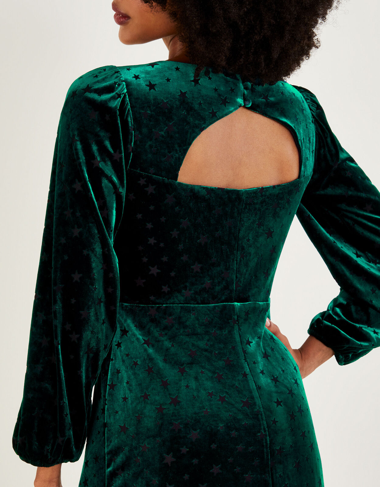 Monsoon teal hot sale velvet dress