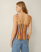 Sydney Stripe Cami Top, Yellow (MUSTARD), large