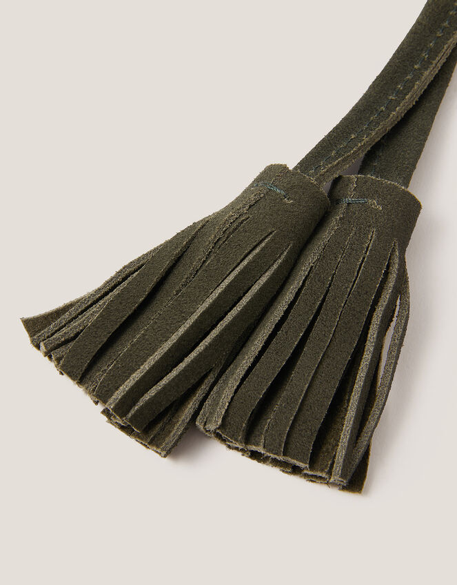 Suede Tassel Bag Charm, , large