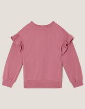 Sequin Santa Christmas Sweatshirt, Pink (PINK), large