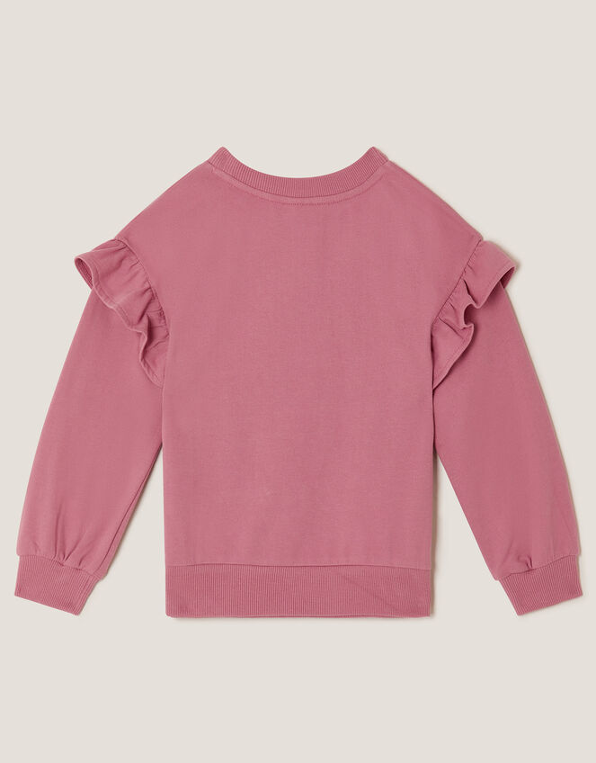 Sequin Santa Christmas Sweatshirt, Pink (PINK), large