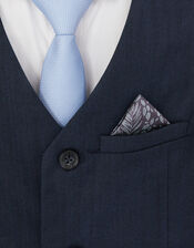 Harry 4-Piece Herringbone Suit with Tie, Blue (NAVY), large