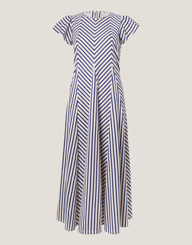 Shola Stripe Jersey Maxi Dress, Blue (BLUE), large