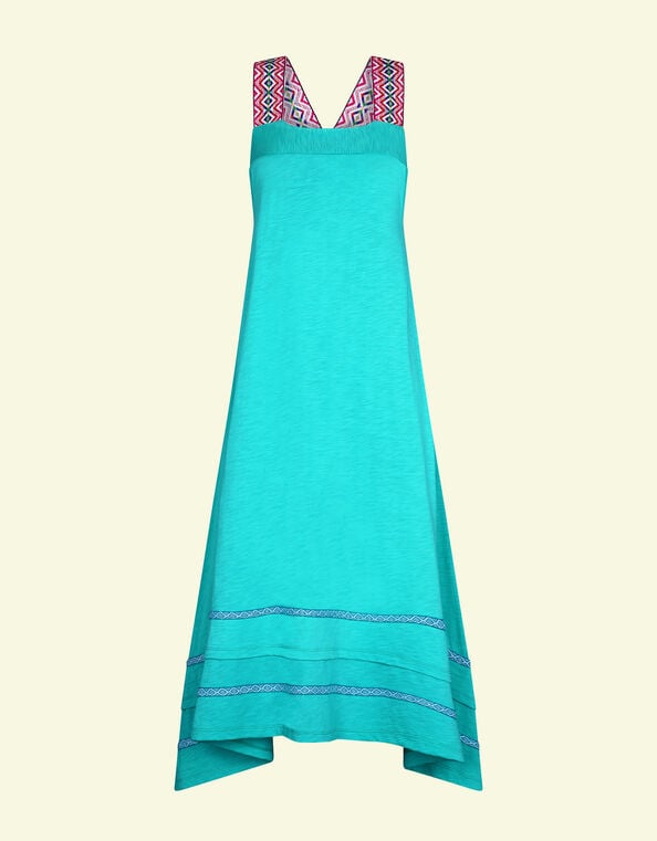 Pitusa St Tropez Maxi Beach Dress, Teal (TEAL), large