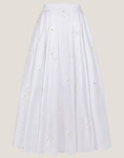 Eliza Floral Embellished Wedding Skirt, Ivory (IVORY), large