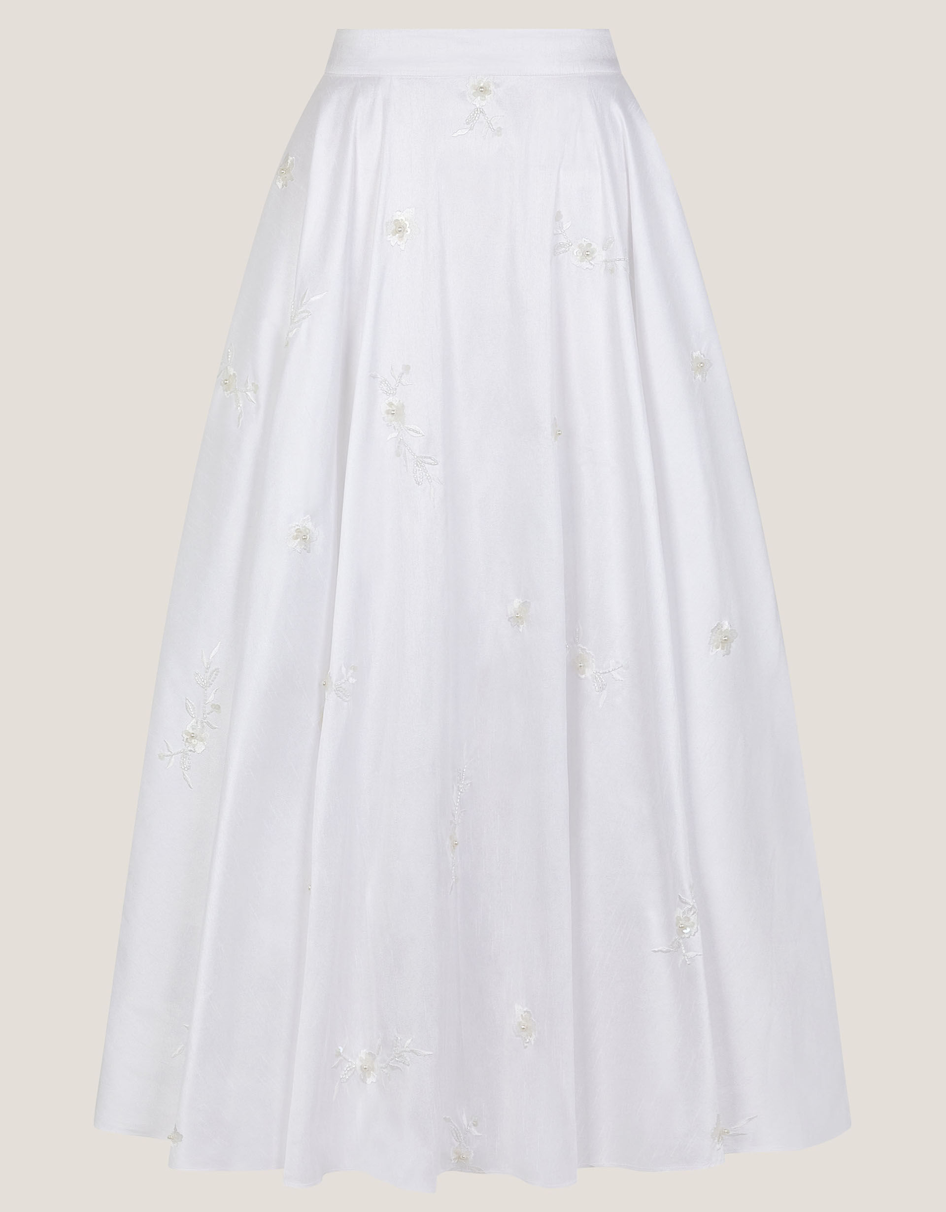 Eliza Floral Embellished Wedding Skirt, Ivory (IVORY), large