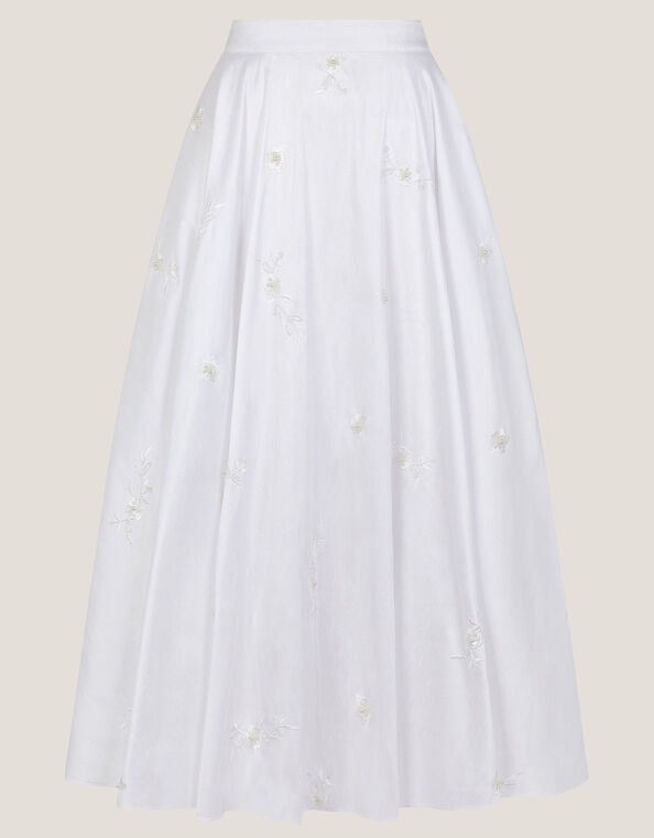 Eliza Floral Embellished Wedding Skirt, Ivory (IVORY), large