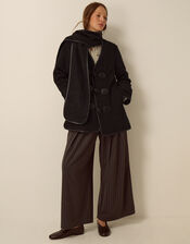 Mae Boucl&eacute; Coat & Scarf, Black (BLACK), large