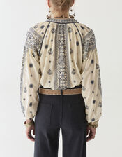 Maison Hotel Stephanie Embroidered Blouse, White (OFF WHITE), large