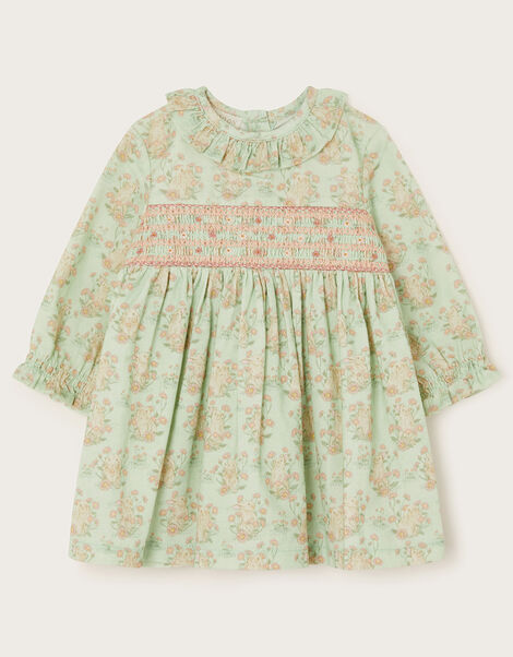 Newborn Bunny Cord Dress, Green (GREEN), large
