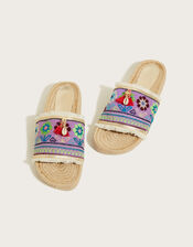 Emonk Ibiza Women's Boho Slides, Purple (PURPLE), large