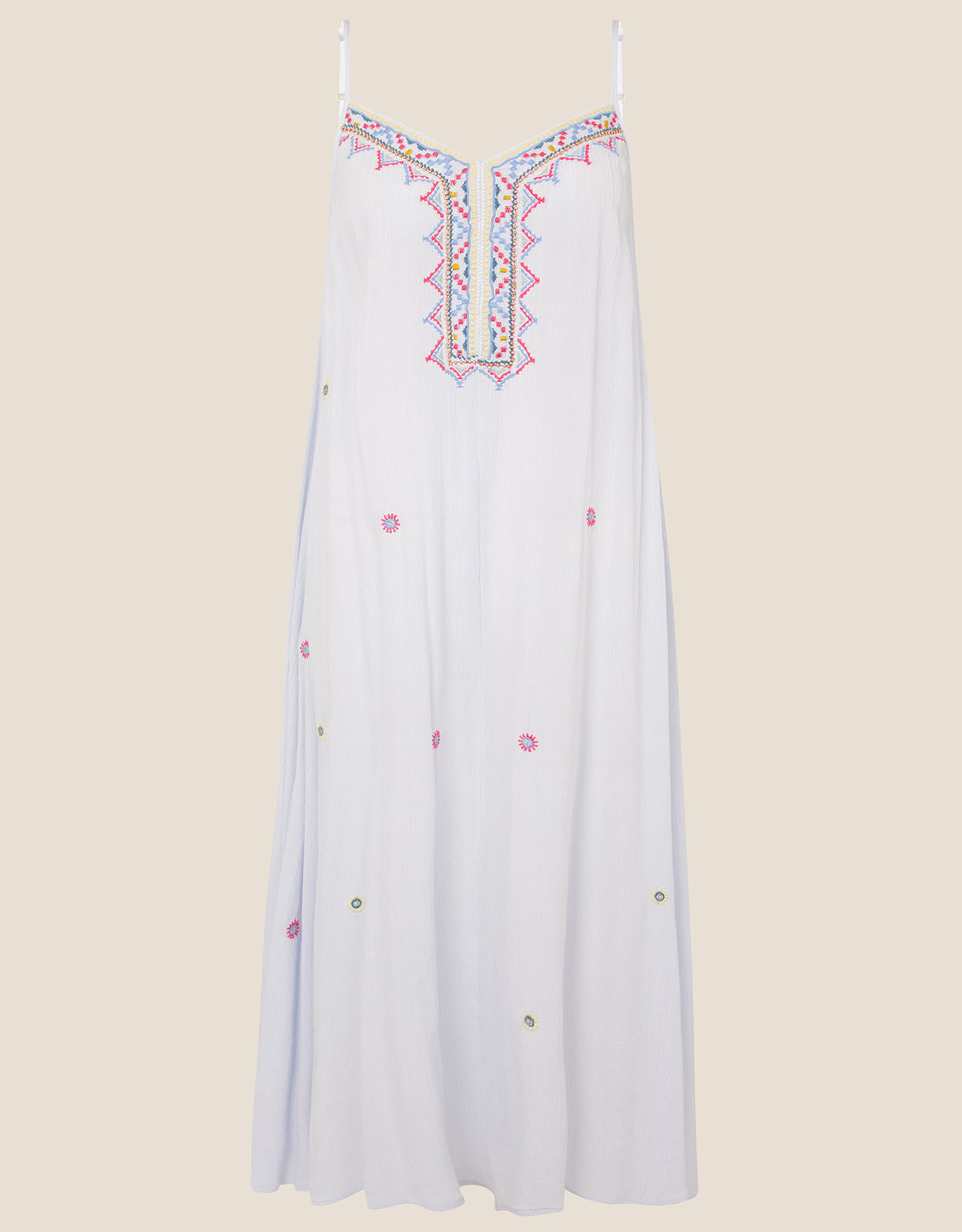 Lana Embroidered Dress Blue