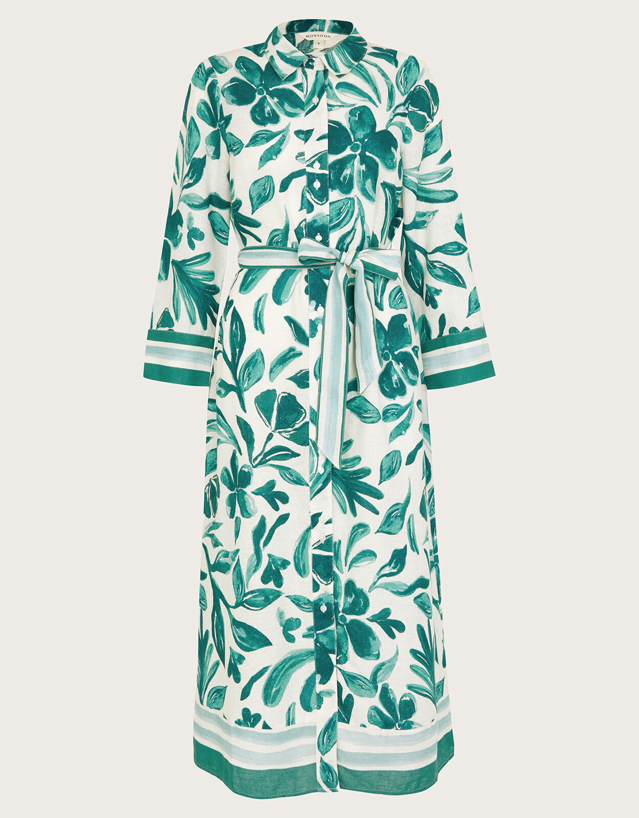 Naomi Print Shirt Dress Green Day Dresses Monsoon ROI