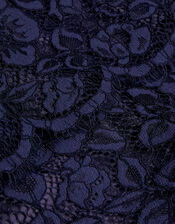 Corded Lace Top and Shorts Set, Blue (NAVY), large