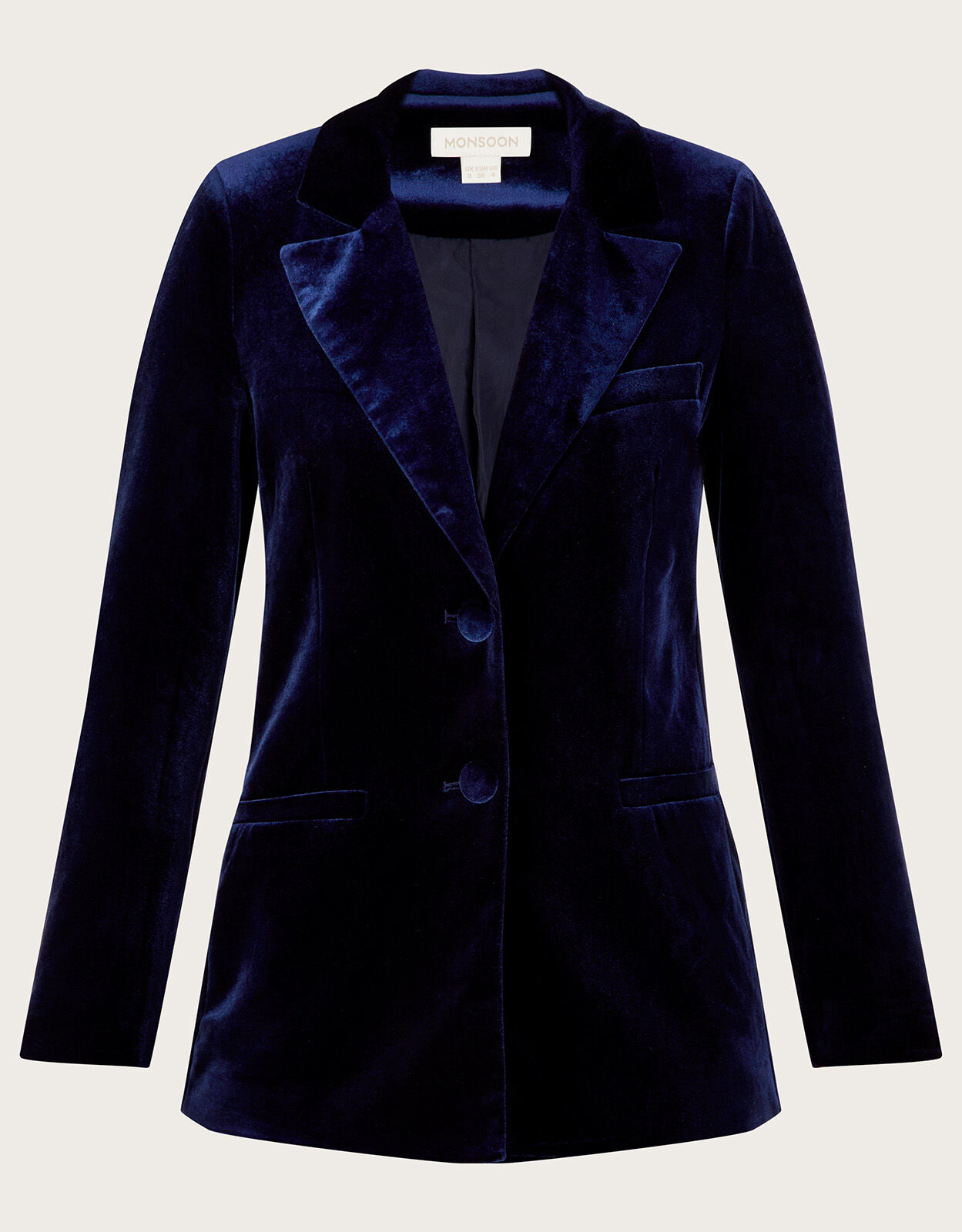 Jeanne Velvet Jacket with Recycled Polyester Blue