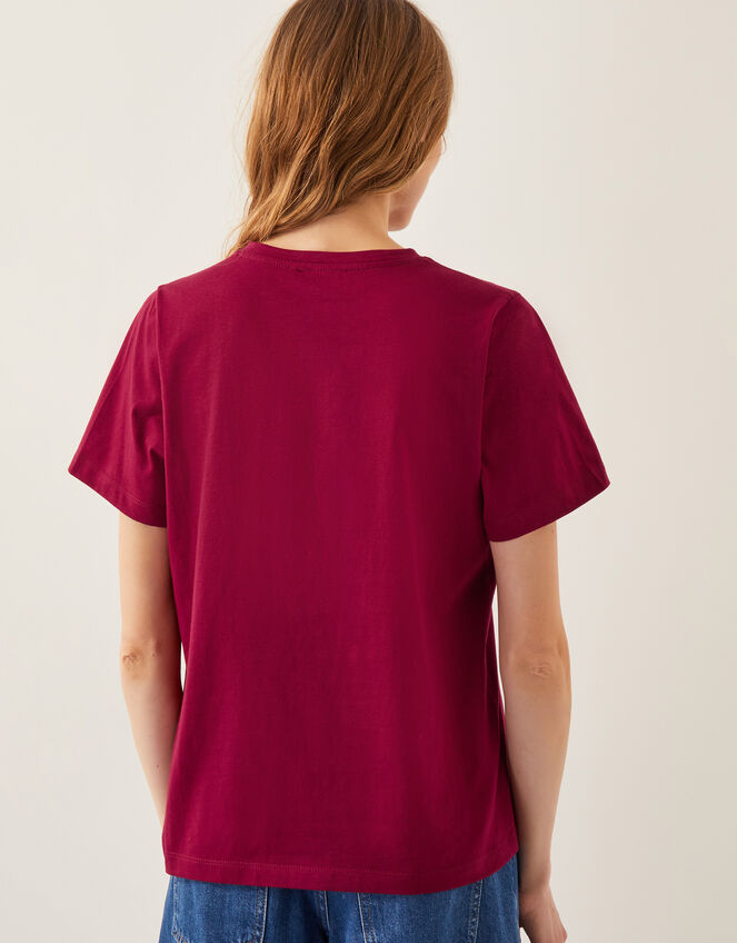 Sloan Original Bohemian Slogan T-Shirt, Red (RED), large