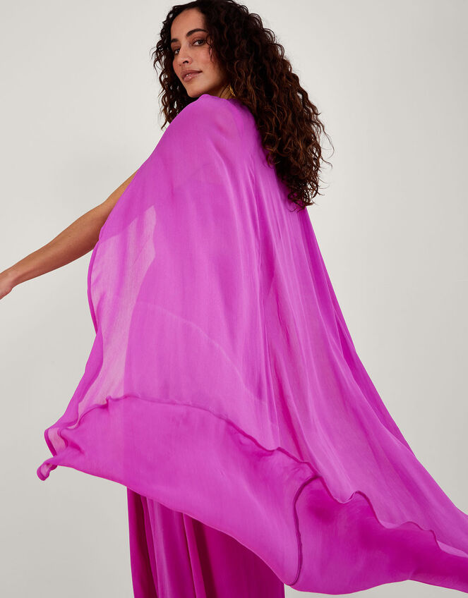 Corinne Cape Maxi Dress in Sustainable Viscose, Pink (PINK), large