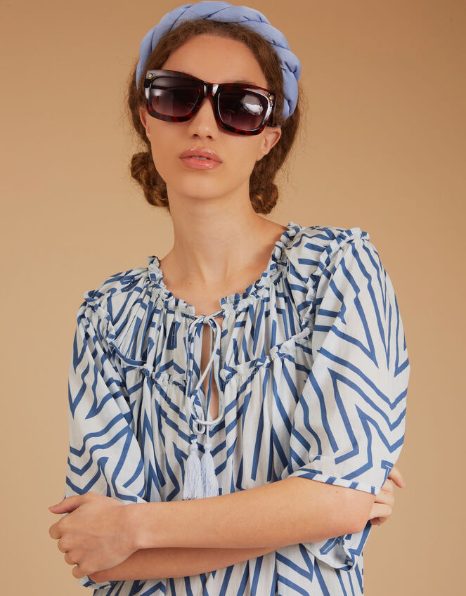 Tallulah and Hope Esther Print Dress, Blue (BLUE), large