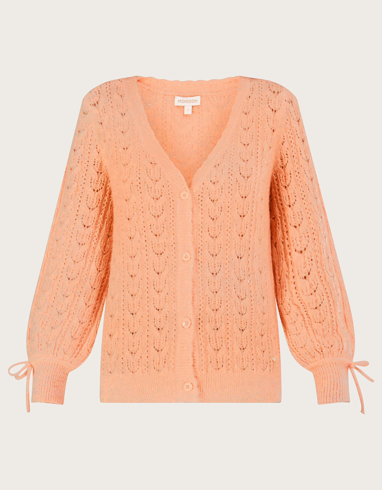 Super-Soft Pointelle Cardigan with 
