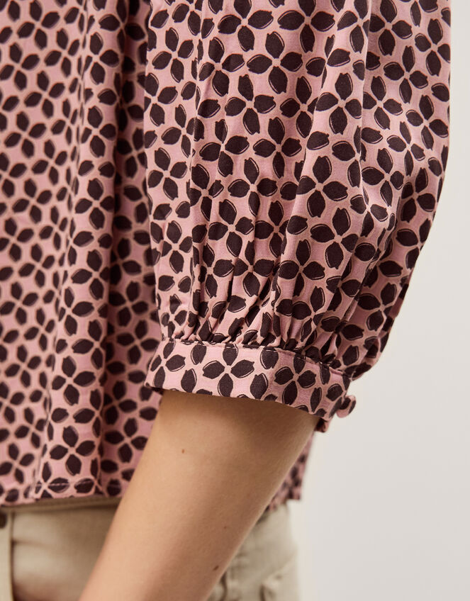 Netta Floral Print Blouse, Pink (PINK), large