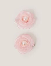 2-Pack Flower Girl Hair Clips, Pink (PINK), large