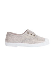 Hampton Canvas Plum Plimsolls , Silver (SILVER), large