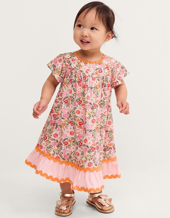 Baby Summer Print Dress, Pink (PINK), large