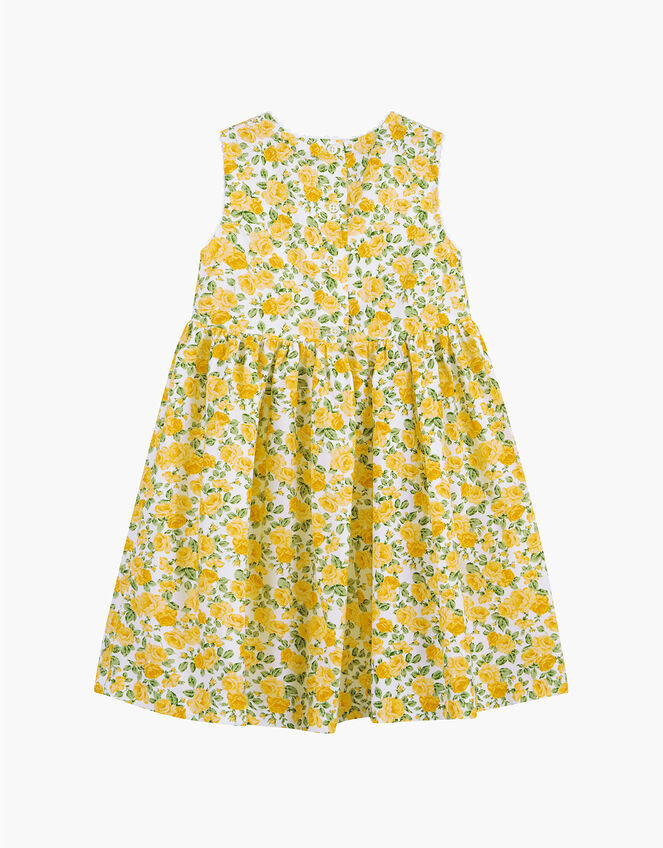 Trotters Rose Print Dress, Yellow (YELLOW), large