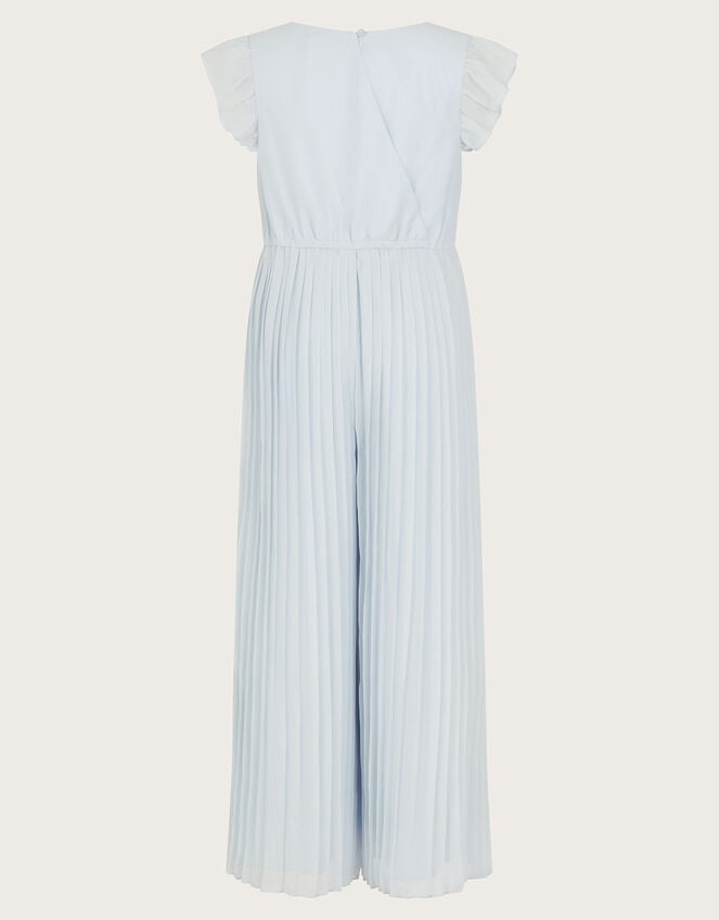 Penelope Pleated Sparkle Jumpsuit, Blue (BLUE), large