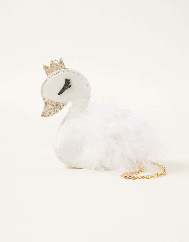 Sara Fluffy Swan Bag, , large