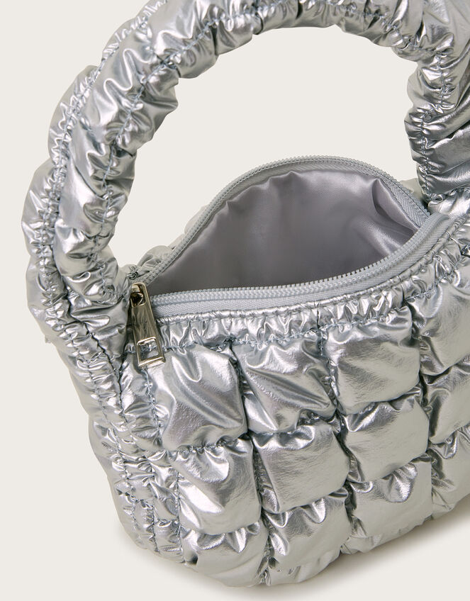 Quilted Metallic Tote Bag, , large