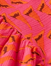 Scotch & Soda Abstract Print Crinkle Top, Pink (PINK), large