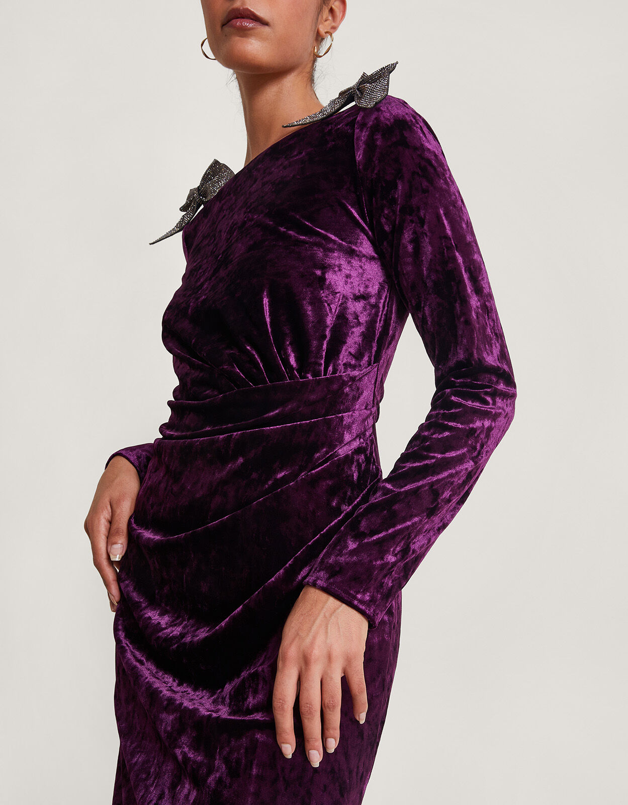 Lilia Velvet Maxi Dress Red Evening Dresses Monsoon Global