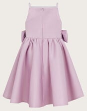 Two-Bow Scuba Dress, Purple (LILAC), large