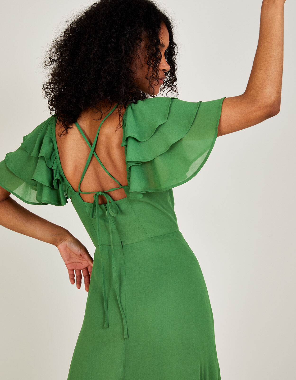 Monsoon green outlet maxi dress