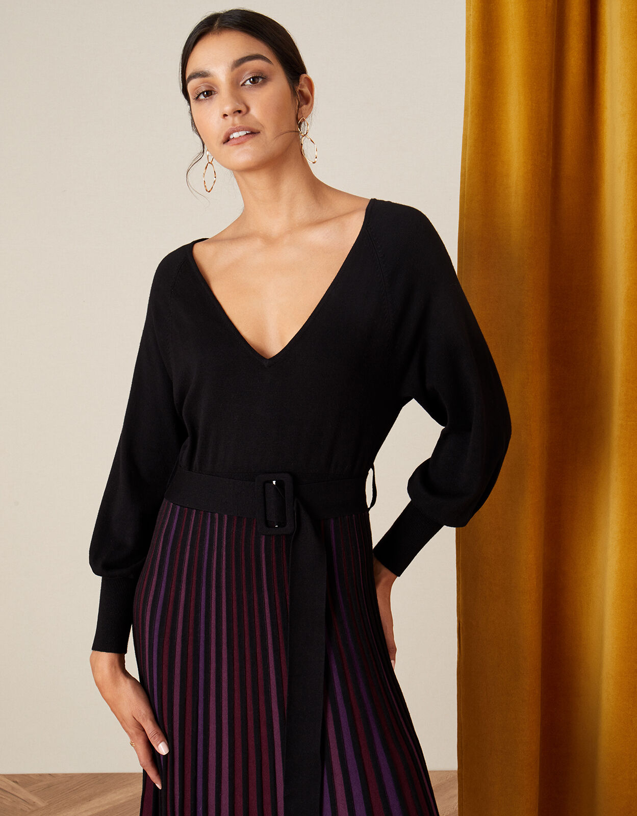 Monsoon pleated dress sale
