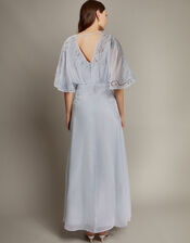 Tatiana Angel Sleeve Embellished Maxi Dress, Blue (PALE BLUE), large