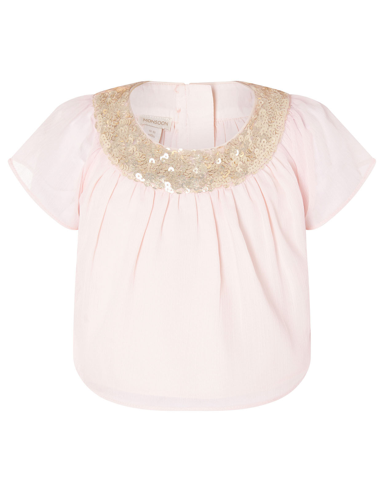 baby pink sequin top