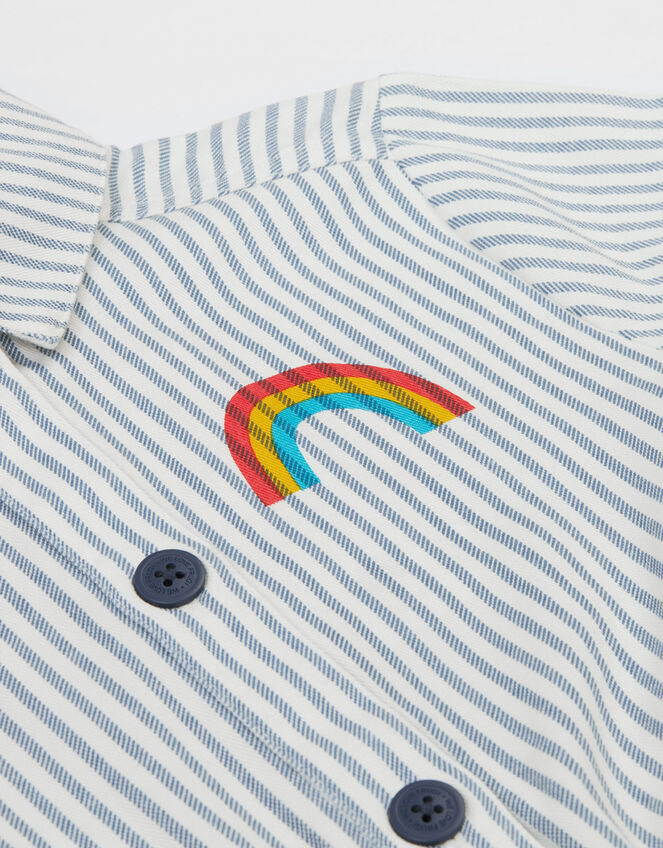 Frugi Imogen Stripe Jumpsuit, Blue (BLUE), large
