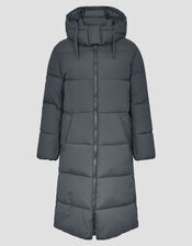 Lissy Long Hooded Puffer Coat, Grey (CHARCOAL), large