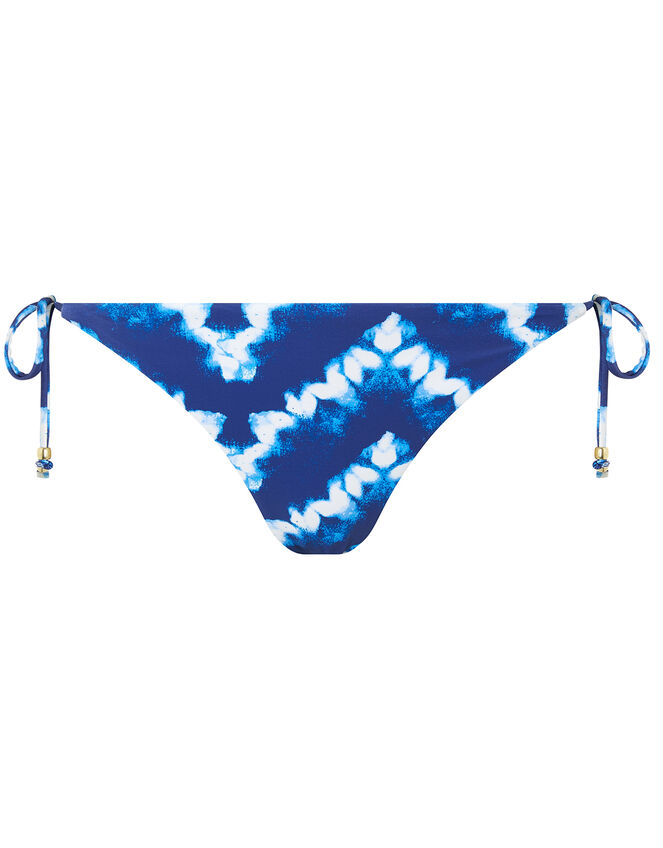 Tahini Low-Rise Bikini Briefs with Recycled Polyester, Blue (BLUE), large