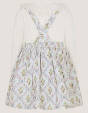 Baby Mon Cheri Pinafore Dress & Top Set, Blue (BLUE), large