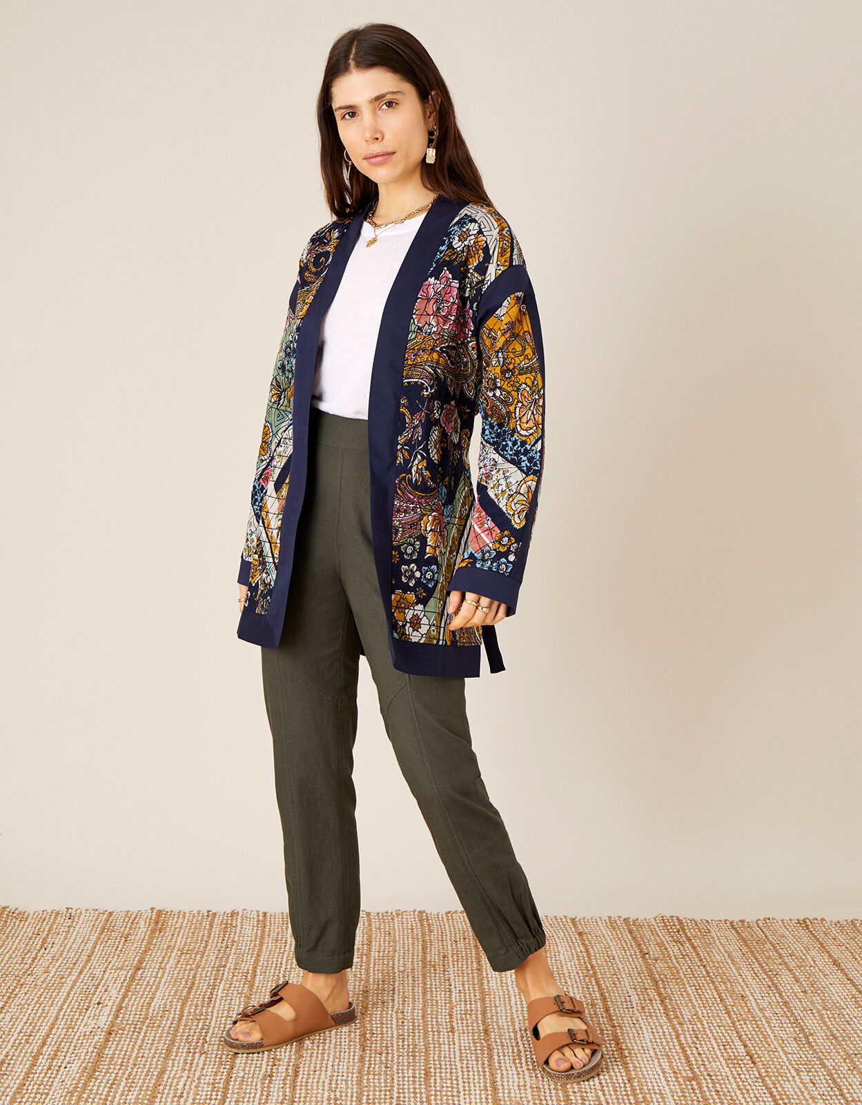 Jessie Printed Short Jacket Blue Casualwear Monsoon Global